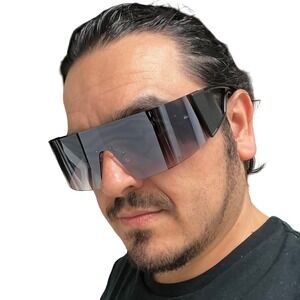 Men Sunglasses Fashion Designer Wrap Around Style‎ Sporty Futuristic Sun Protect